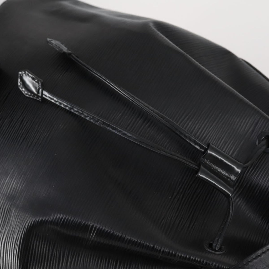Louis Vuitton Sac A Dos Drawstring Backpack Epi Leather Black Leather Bag