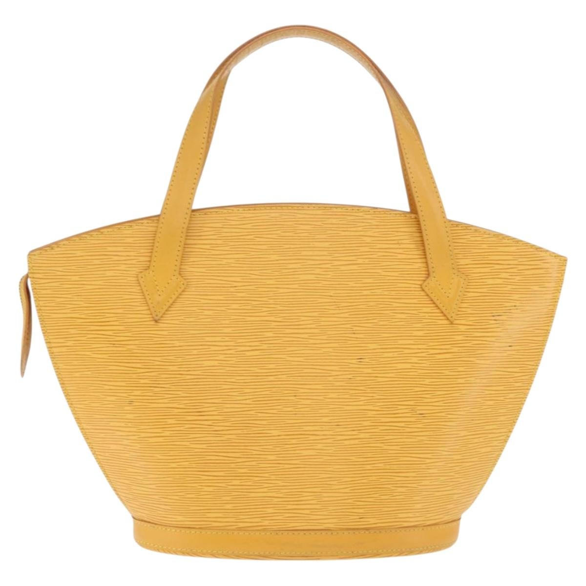 Louis Vuitton Saint Jacques Handbag Epi Leather Yellow Leather Handbag