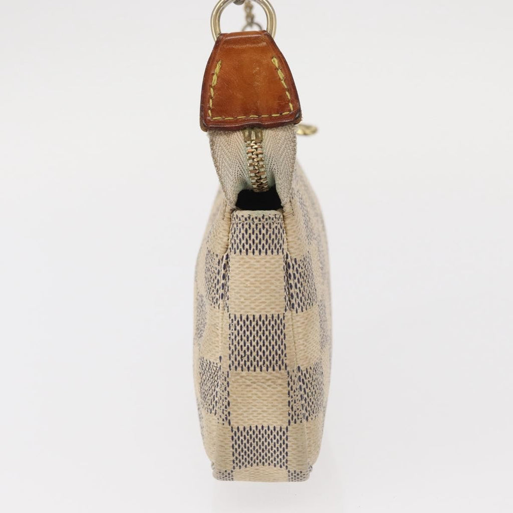 Louis Vuitton Mini Pochette Accessoires Damier Canvas White Canvas Clutche & Pouche Bag