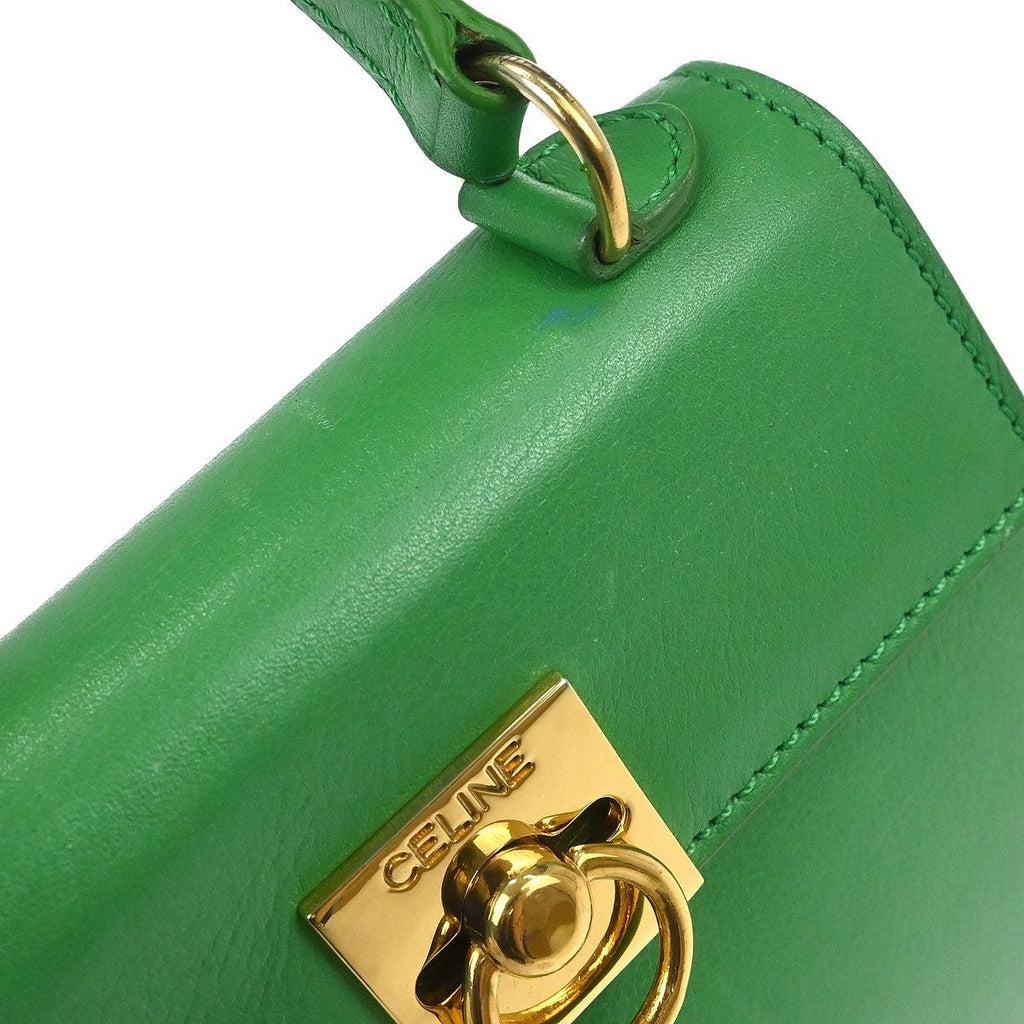 Celine Handbag Leather Green Leather Handbag