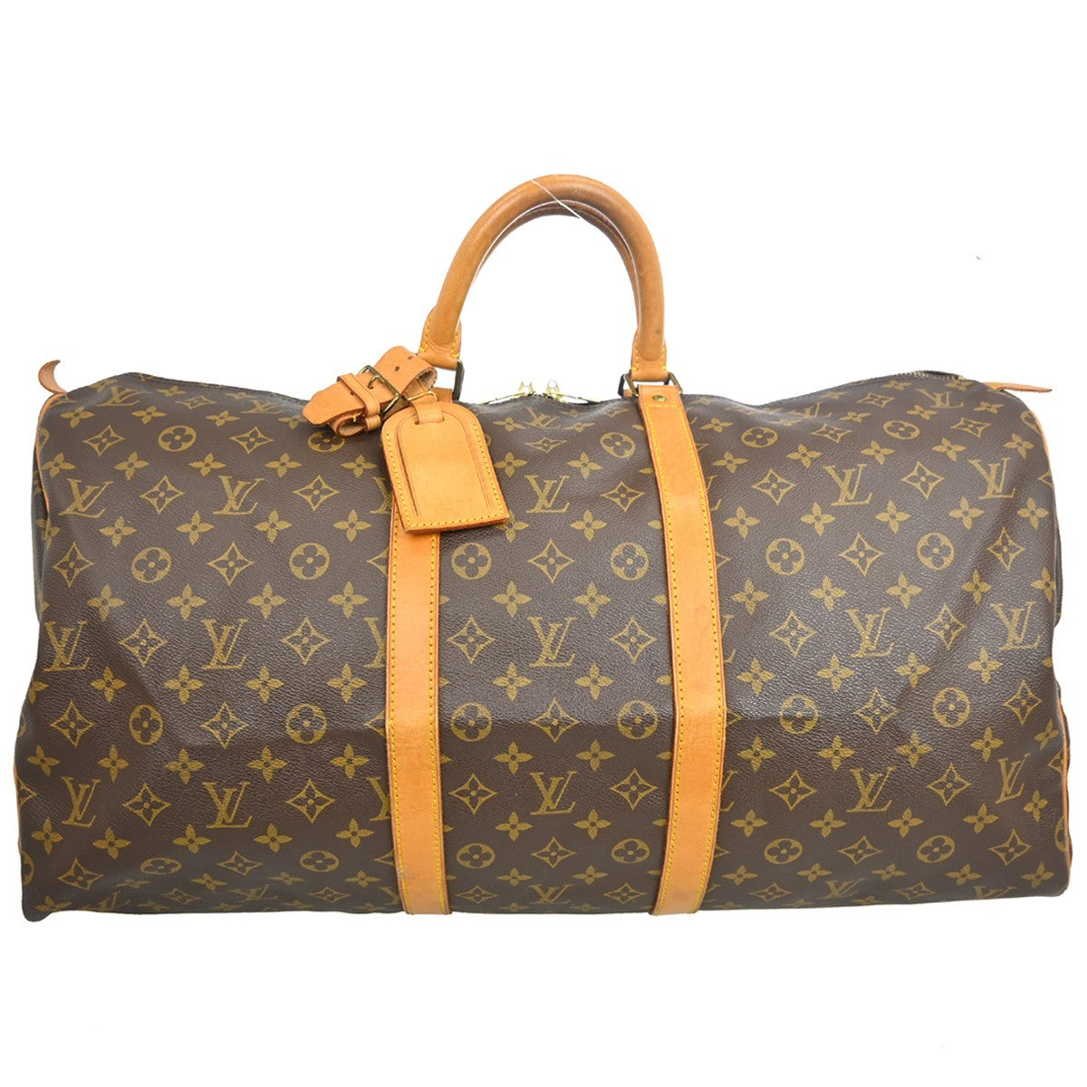 Louis Vuitton Keepall Bag Monogram Canvas Brown Canvas Travel Bag
