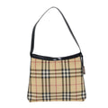 Burberry Nova Check Shoulder Bag Canvas And Leather Beige Canvas Shoulder Bag