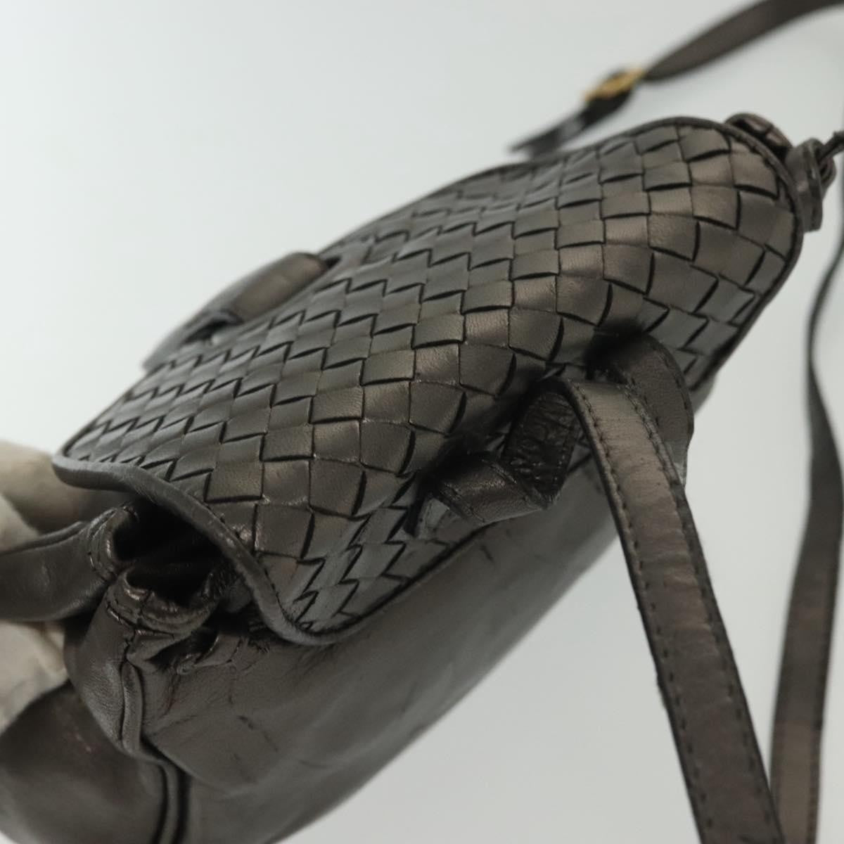Bottega Veneta Intrecciato Backpack Patent Leather Metallic Leather Backpack Bag