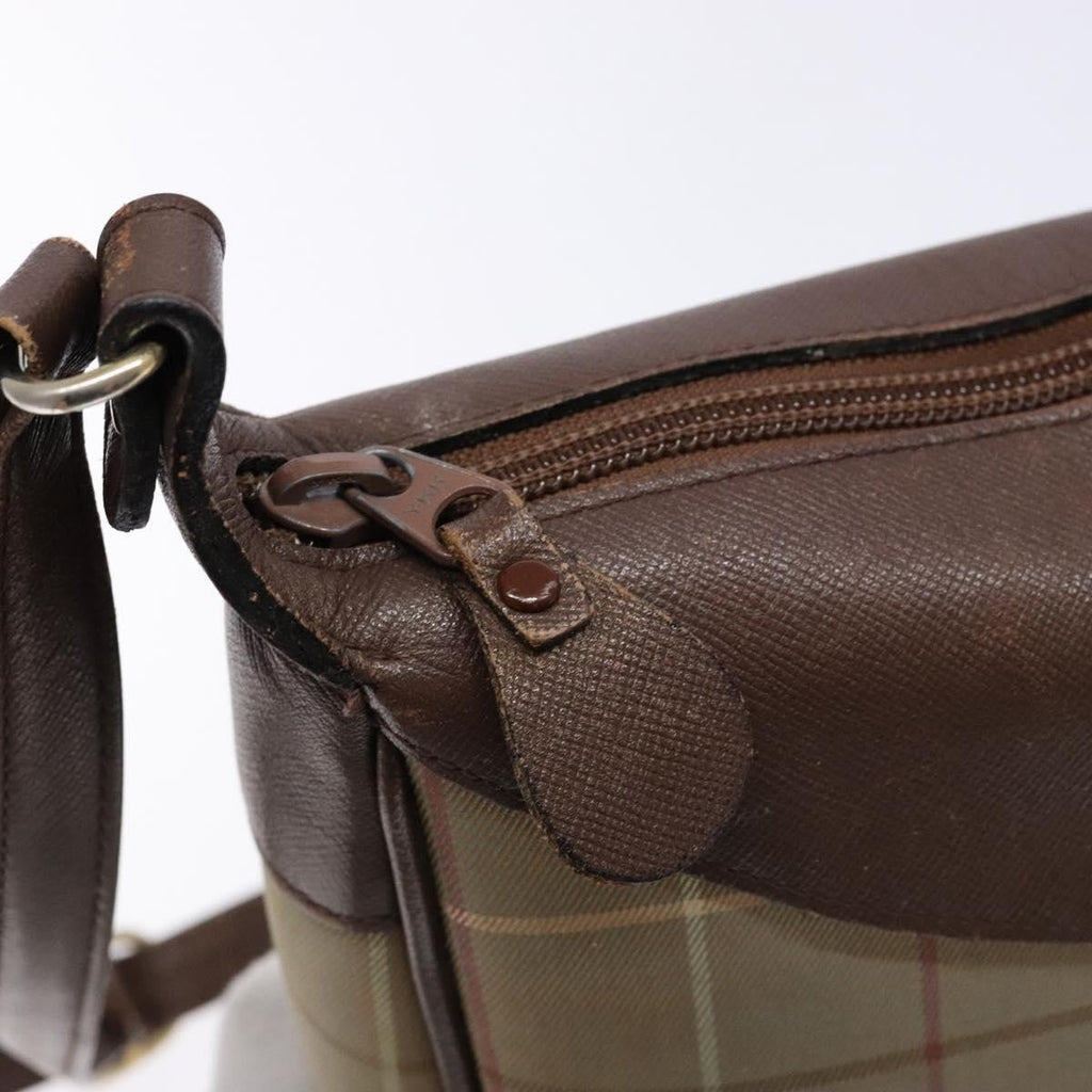 Burberry Nova Check Shoulder Bag Canvas Beige Canvas Shoulder Bag