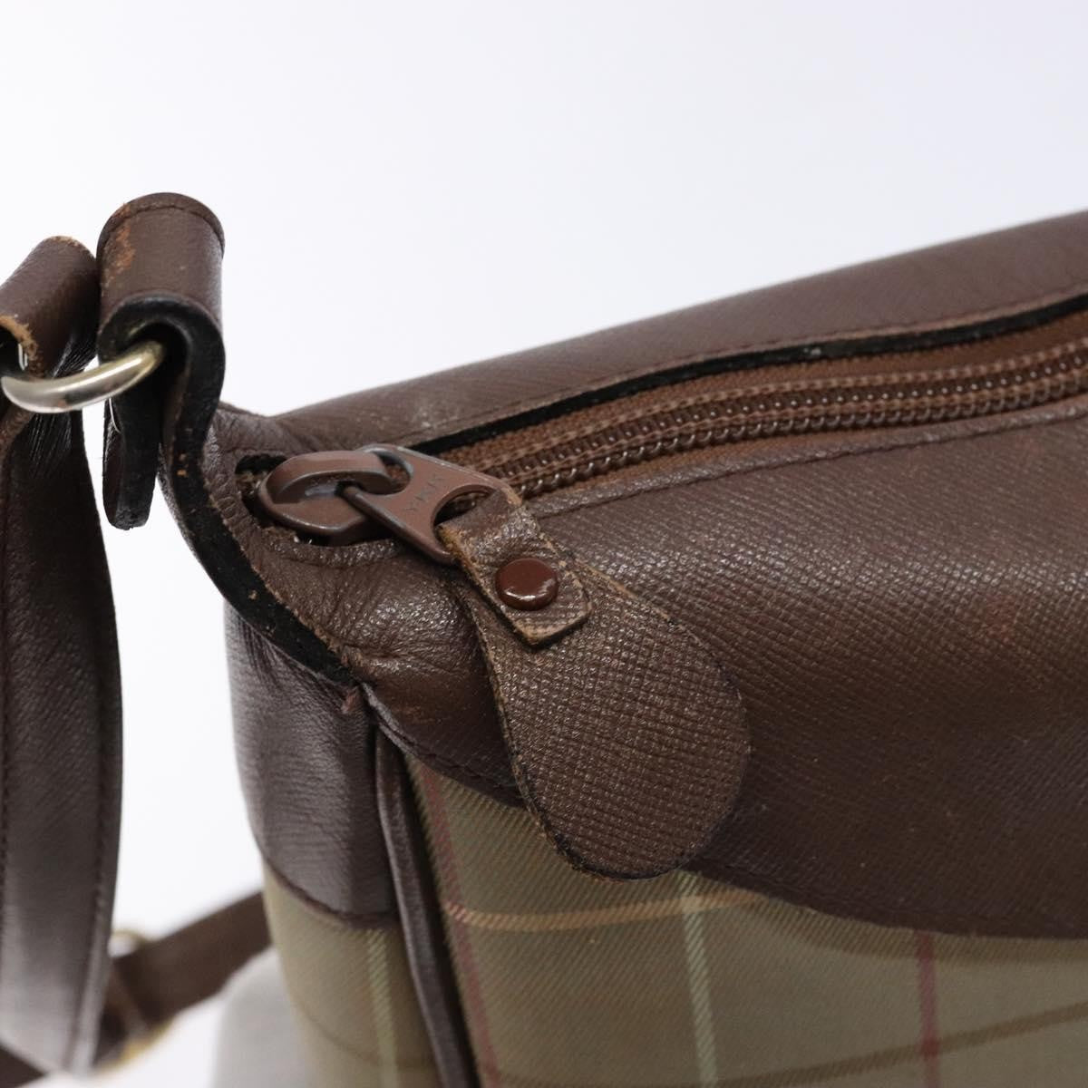 Burberry Nova Check Shoulder Bag Canvas Beige Canvas Shoulder Bag