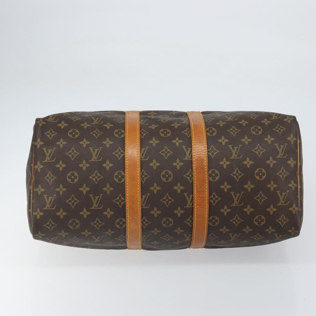 Louis Vuitton Keepall Bag Monogram Canvas Brown Canvas Travel Bag