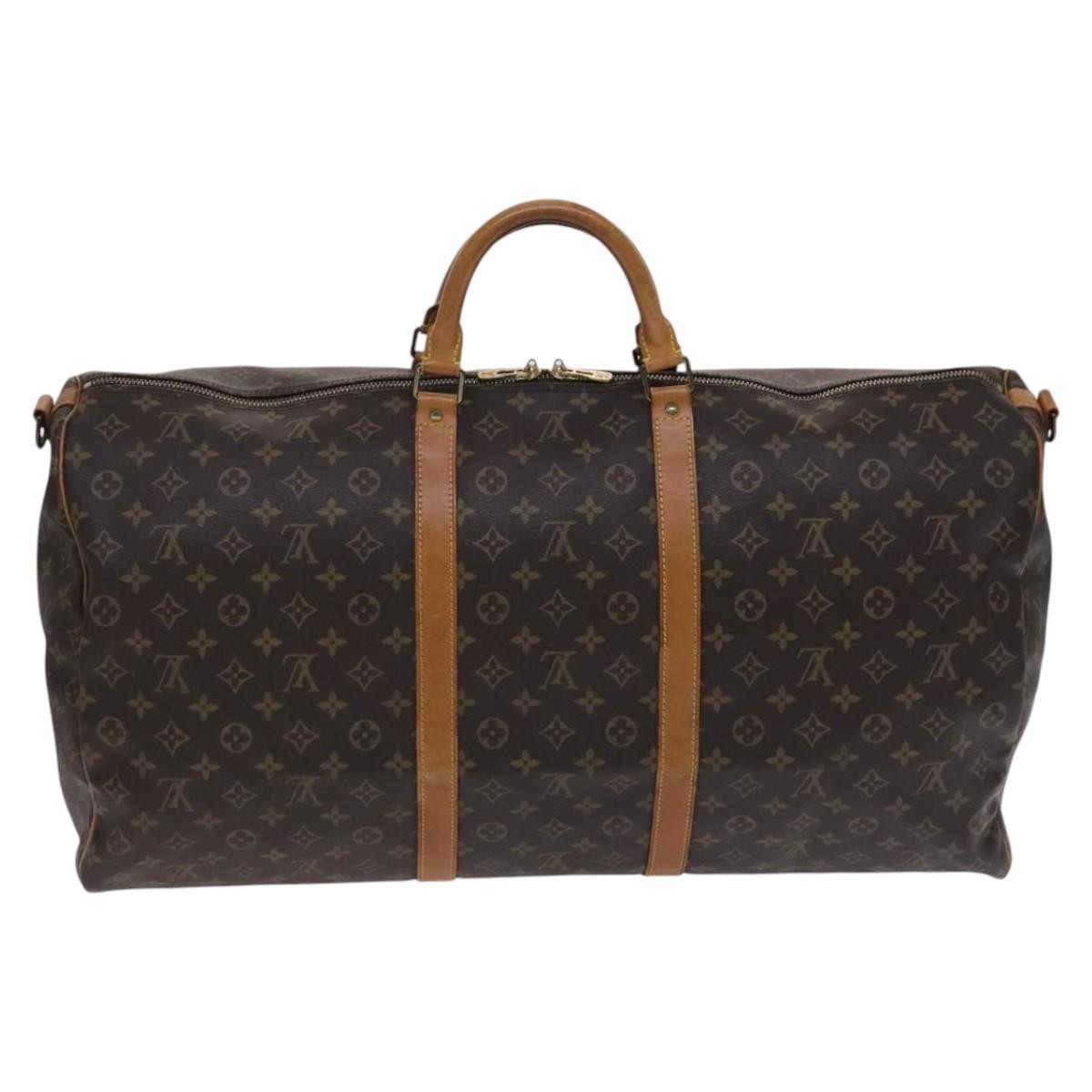 Louis Vuitton Keepall Bandouliere Bag Monogram Canvas Brown Canvas Travel Bag