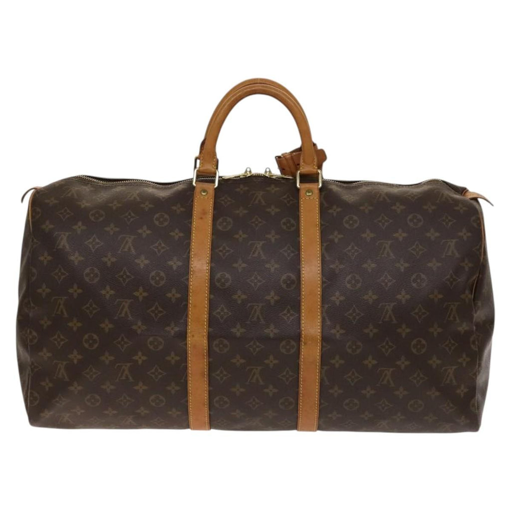 Louis Vuitton Keepall Bag Monogram Canvas Brown Canvas Travel Bag