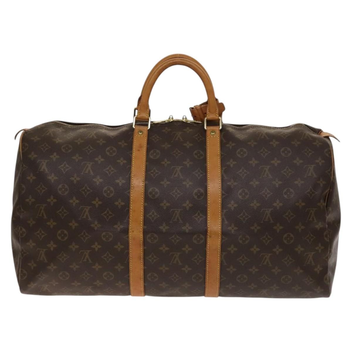 Louis Vuitton Keepall Bag Monogram Canvas Brown Canvas Travel Bag