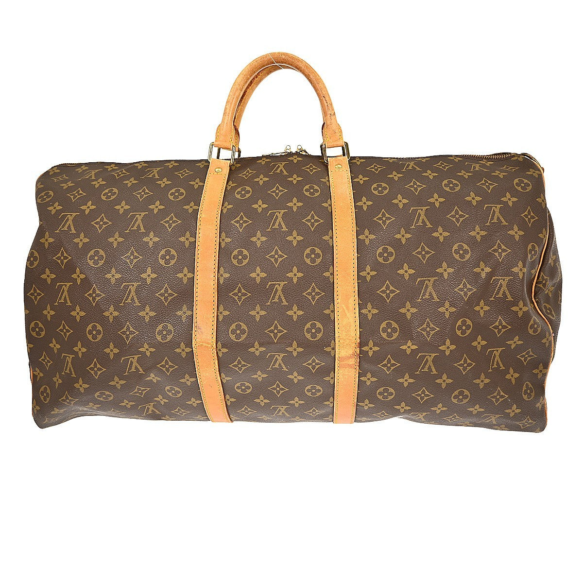 Louis Vuitton Keepall Bandouliere Bag Monogram Canvas Brown Canvas Travel Bag