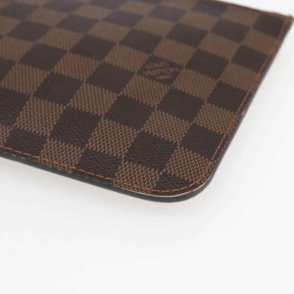 Louis Vuitton Neverfull Pochette Damier Brown Canvas Clutche & Pouche Bag