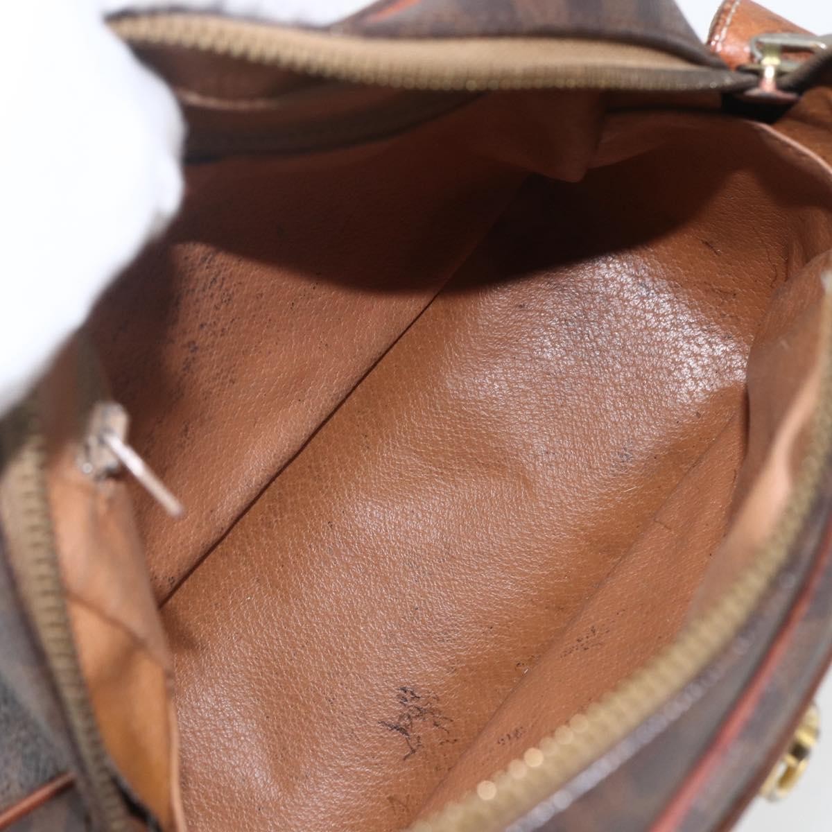 Celine Vintage Macadam Shoulder Bag Canvas And Leather Brown Canvas Shoulder Bag Bag