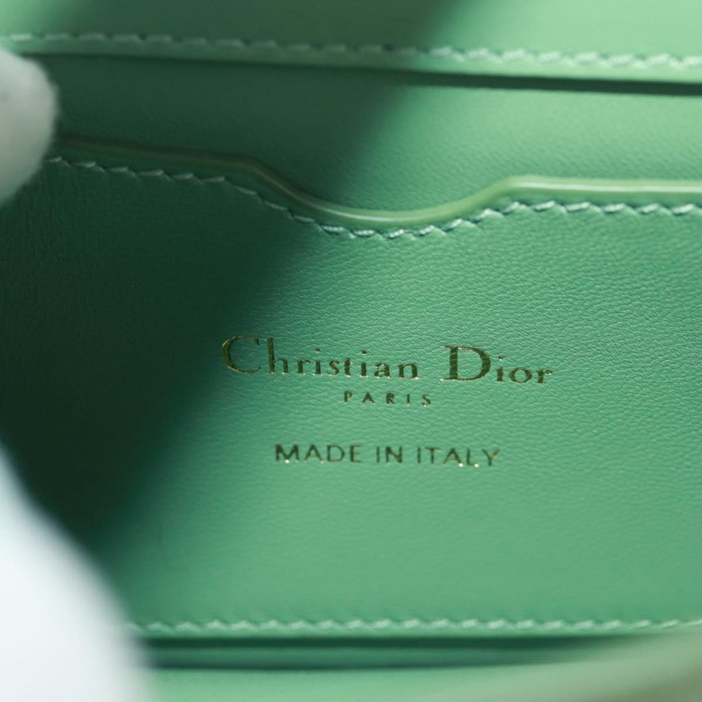 Christian Dior 30 Montaigne Flap Bag Leather Green Leather Shoulder Bag Bag (Pre-Owned)