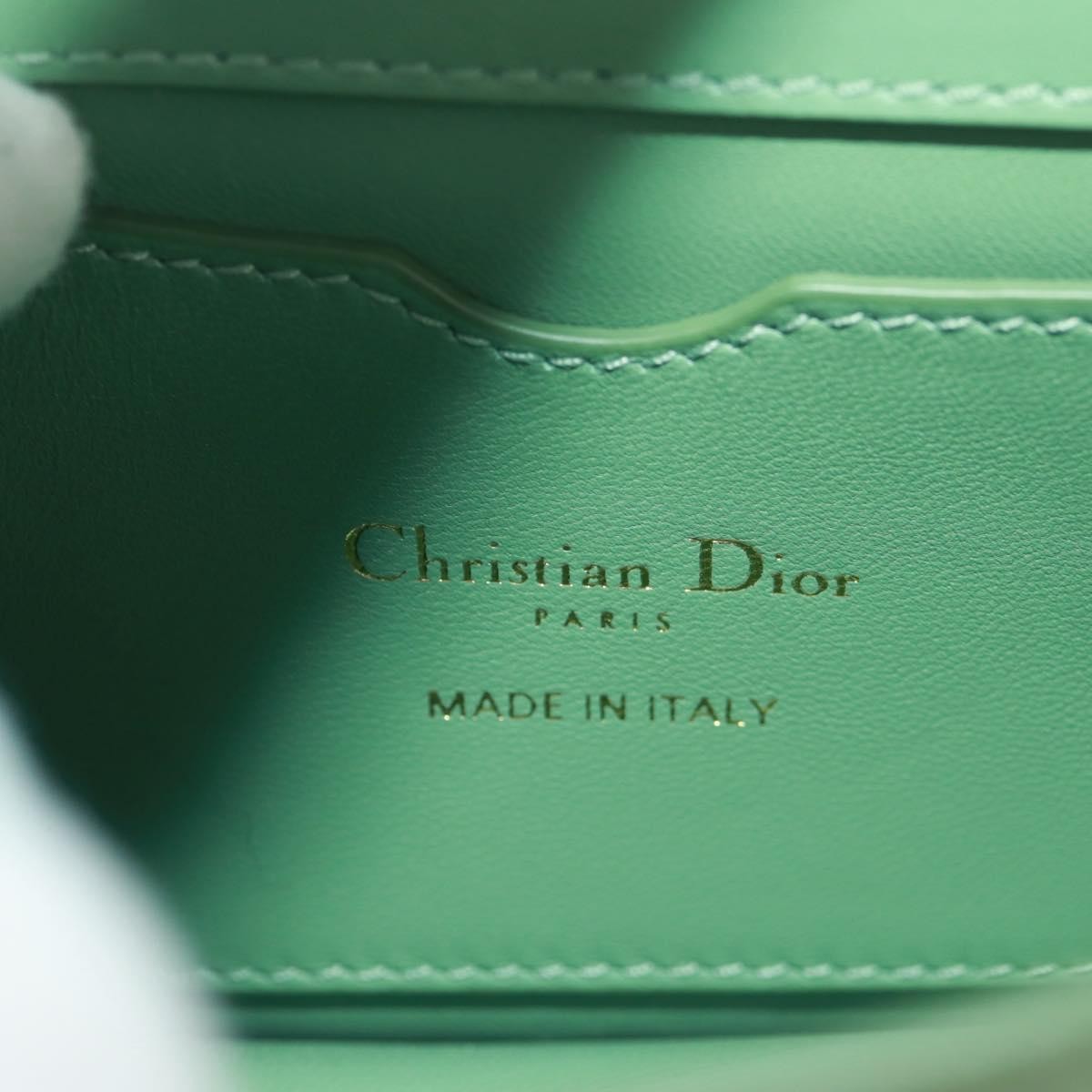 Christian Dior 30 Montaigne Flap Bag Leather Green Leather Shoulder Bag Bag (Pre-Owned)