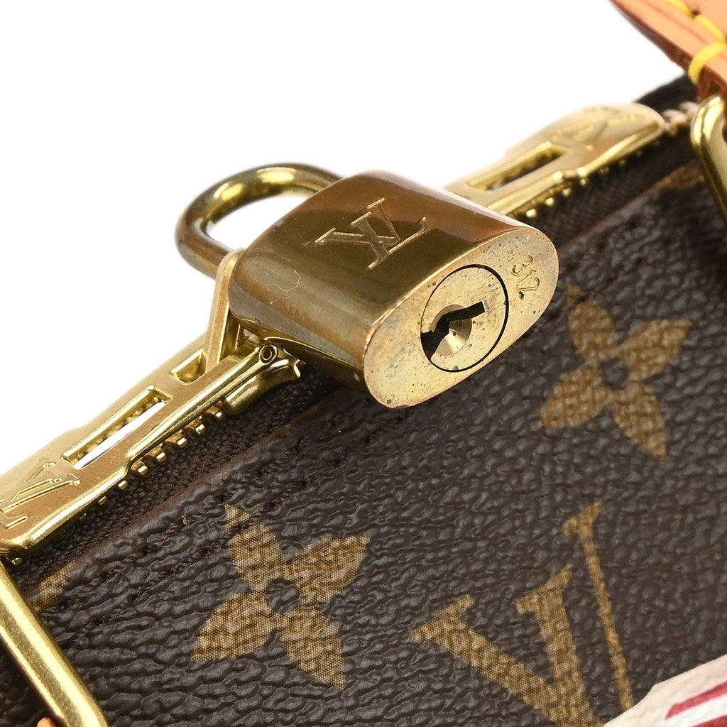 Louis Vuitton Alma Handbag Limited Edition World Tour Monogram Canvas Brown Canvas Handbag