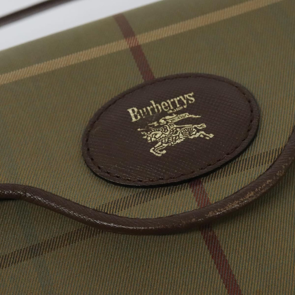 Burberry Nova Check Shoulder Bag Canvas And Leather Beige Canvas Shoulder Bag