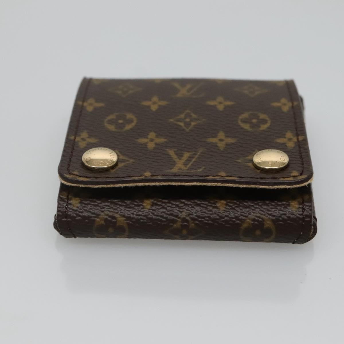 Louis Vuitton Case Jewelry Box Canvas Brown Canvas Wallets Accessory