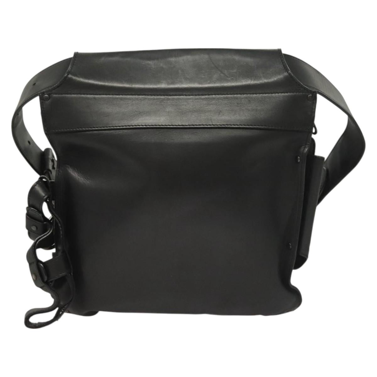 Bottega Veneta Utility Waist Bag Leather With Intrecciato Black Leather Bag