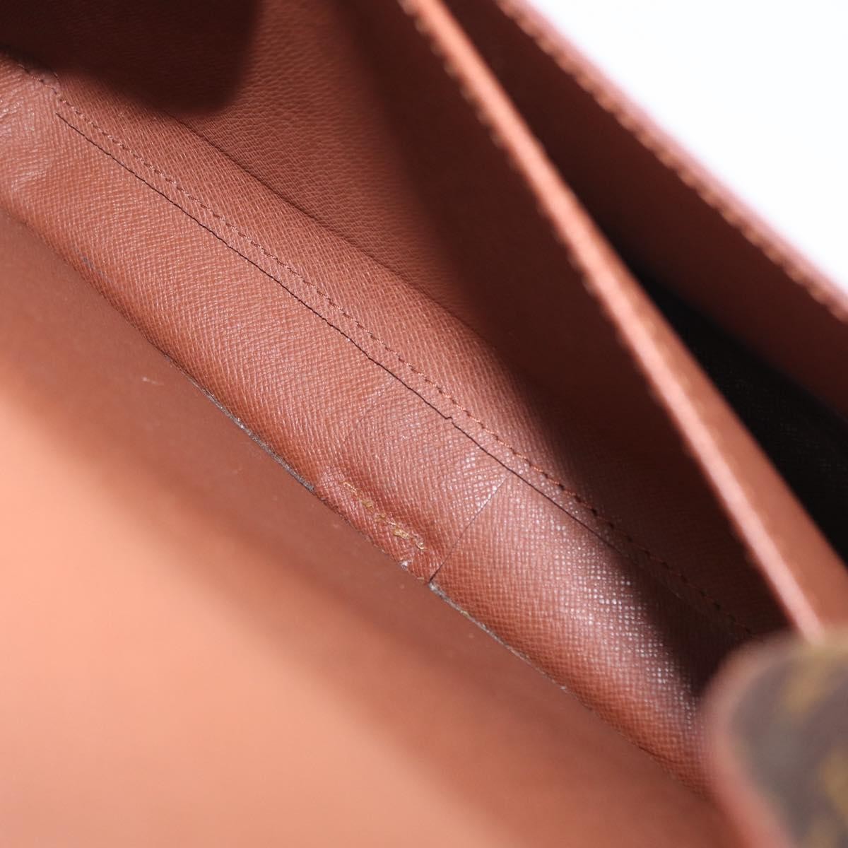 Louis Vuitton Cartouchiere Handbag Monogram Canvas Brown Canvas Shoulder Bag