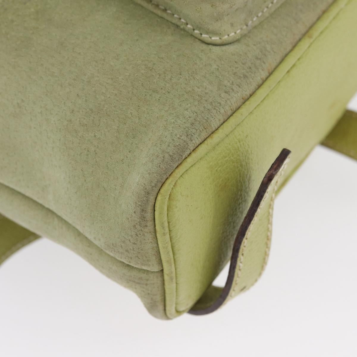 Gucci Gucci Bamboo Backpack Daim Green Suede Backpack Bag (Pre-Owned)
