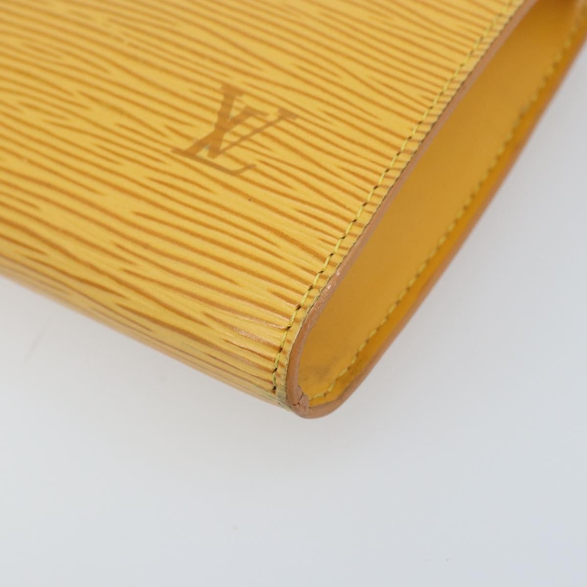 Louis Vuitton Pochette Accessoires Epi Leather Yellow Leather Clutche & Pouche Bag