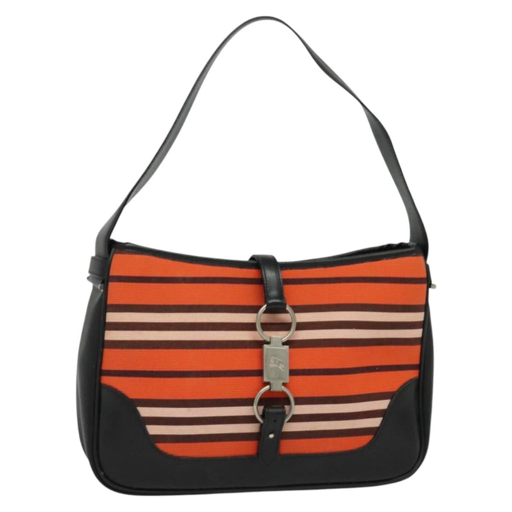 Burberry Blue Label Shoulder Bag Canvas Orange Canvas Shoulder Bag