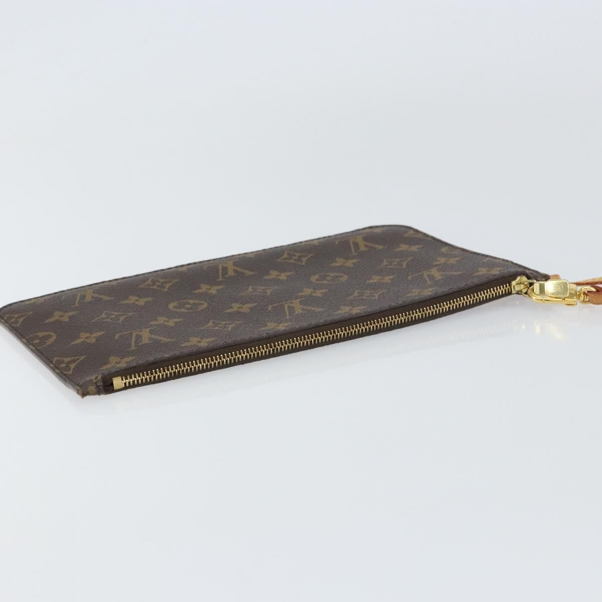 Louis Vuitton Neverfull Pochette Monogram Canvas Brown Canvas Clutche & Pouche Bag