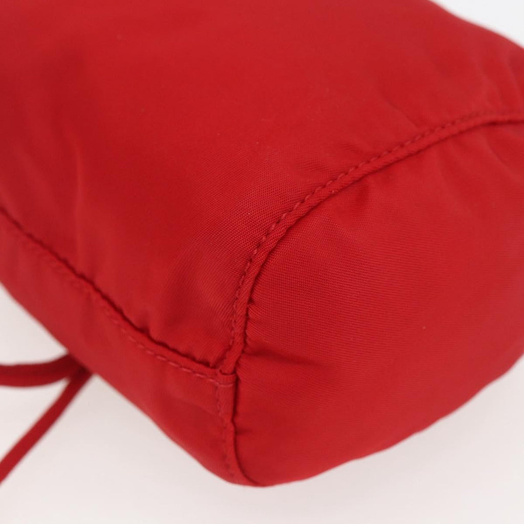 Prada Drawstring Wristlet Bucket Bag Tessuto Red Nylon Clutche & Pouche Bag