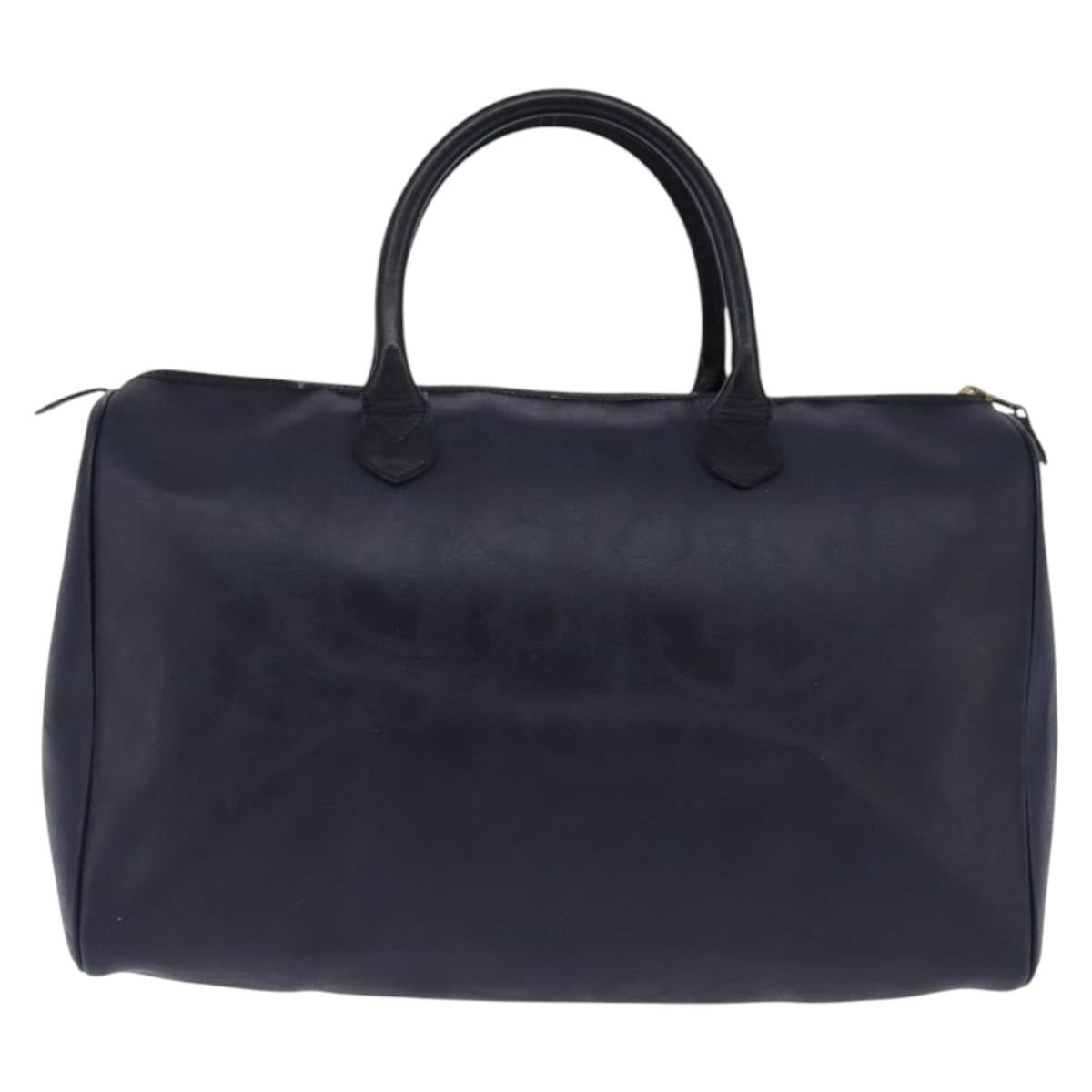 Christian Dior Lady Dior Boston Bag Canvas Navy Canvas Travel Bag Bag (Pre-Owned)
