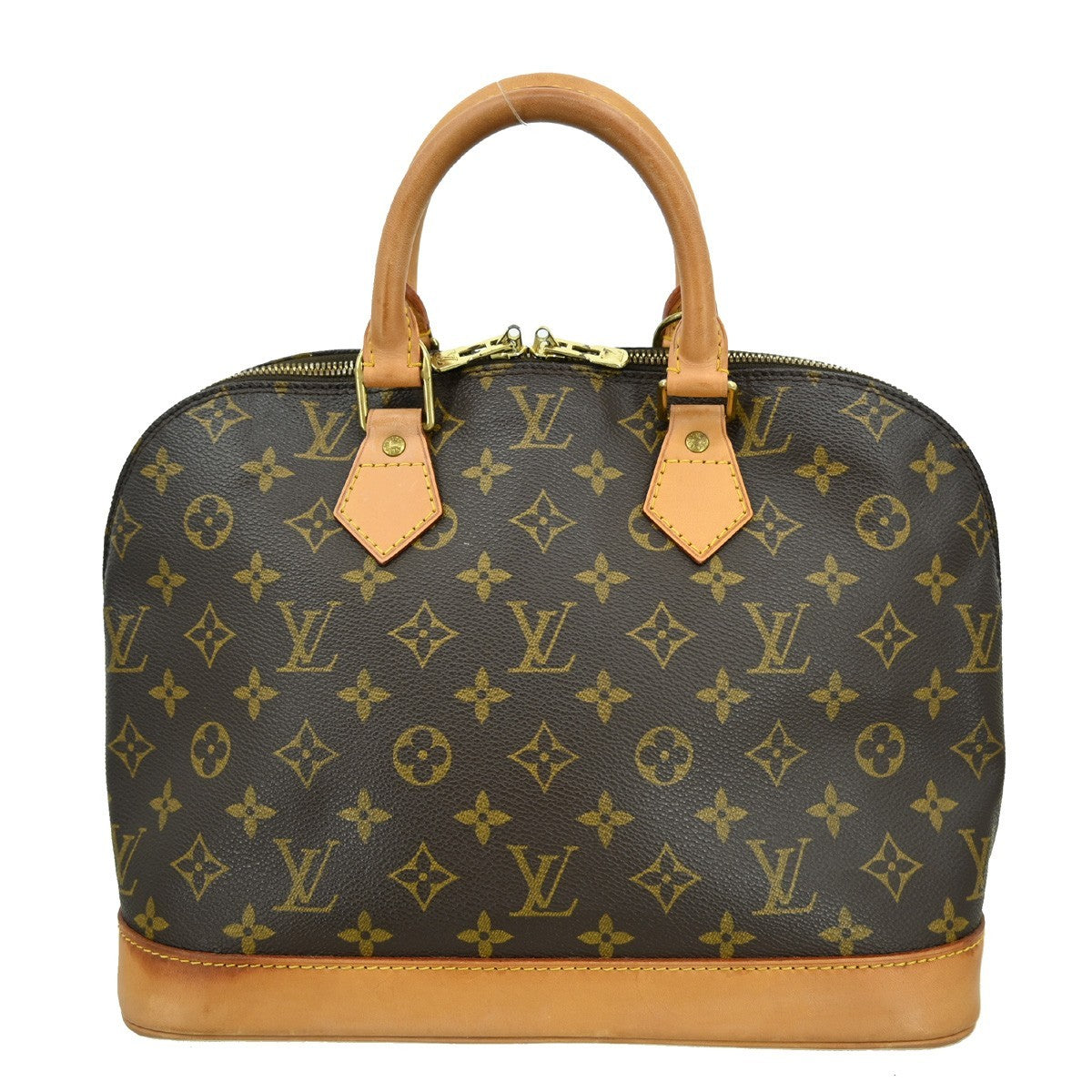 Louis Vuitton Alma Handbag Monogram Canvas Brown Canvas Handbag