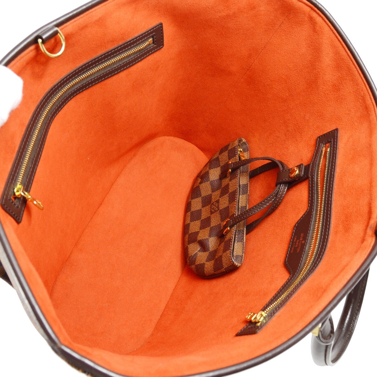 Louis Vuitton Manosque Handbag Damier Brown Canvas Tote Bag