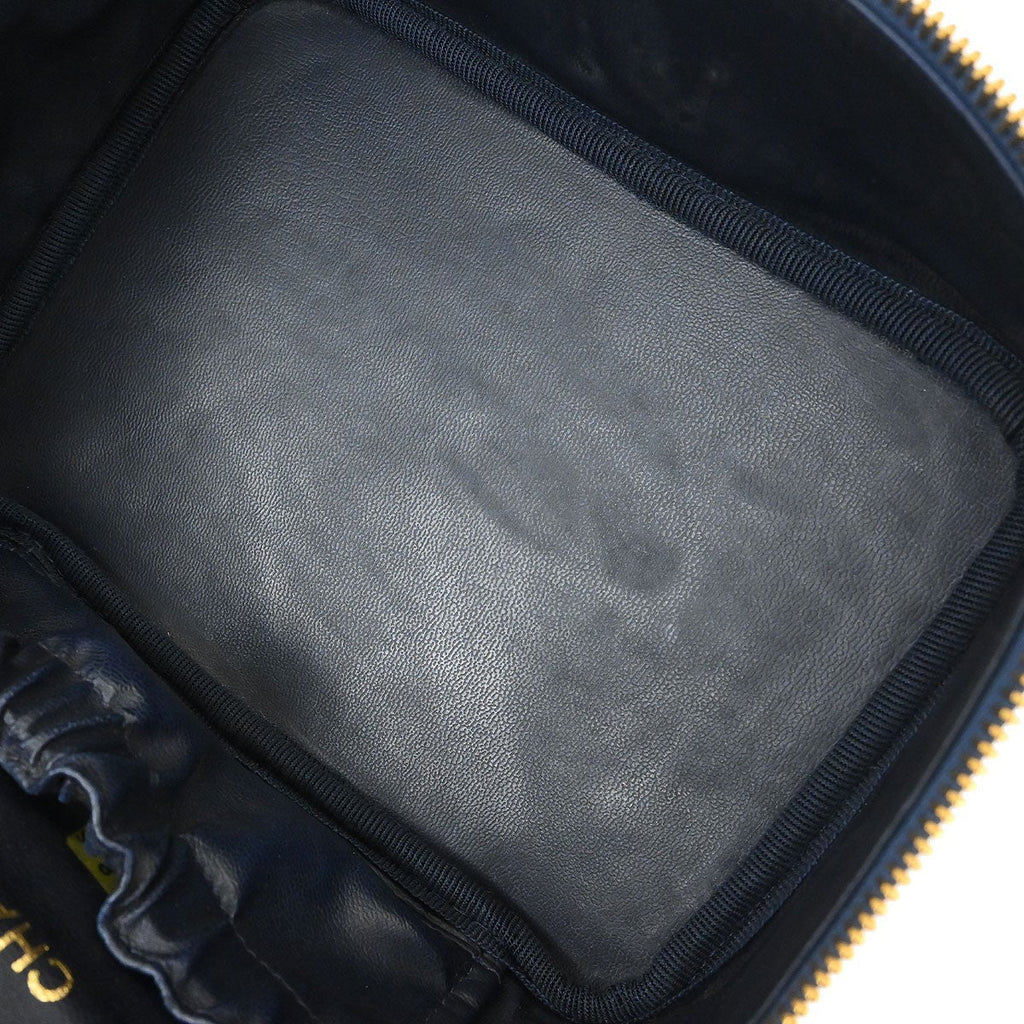 Chanel Vintage Timeless Cosmetic Case Denim Blue Denim_Jeans Handbag