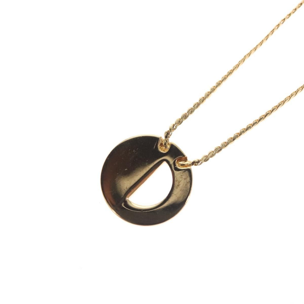 Christian Dior Cd Pendant Necklace Metal And Crystals Gold Metal Necklace Jewelry (Pre-Owned)