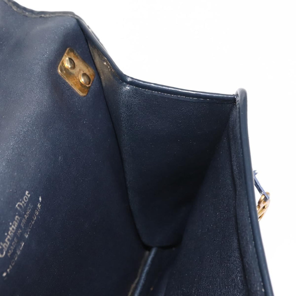 Christian Dior Vintage Trotter Shoulder Bag Canvas Navy Canvas Shoulder Bag Bag (Pre-Owned)