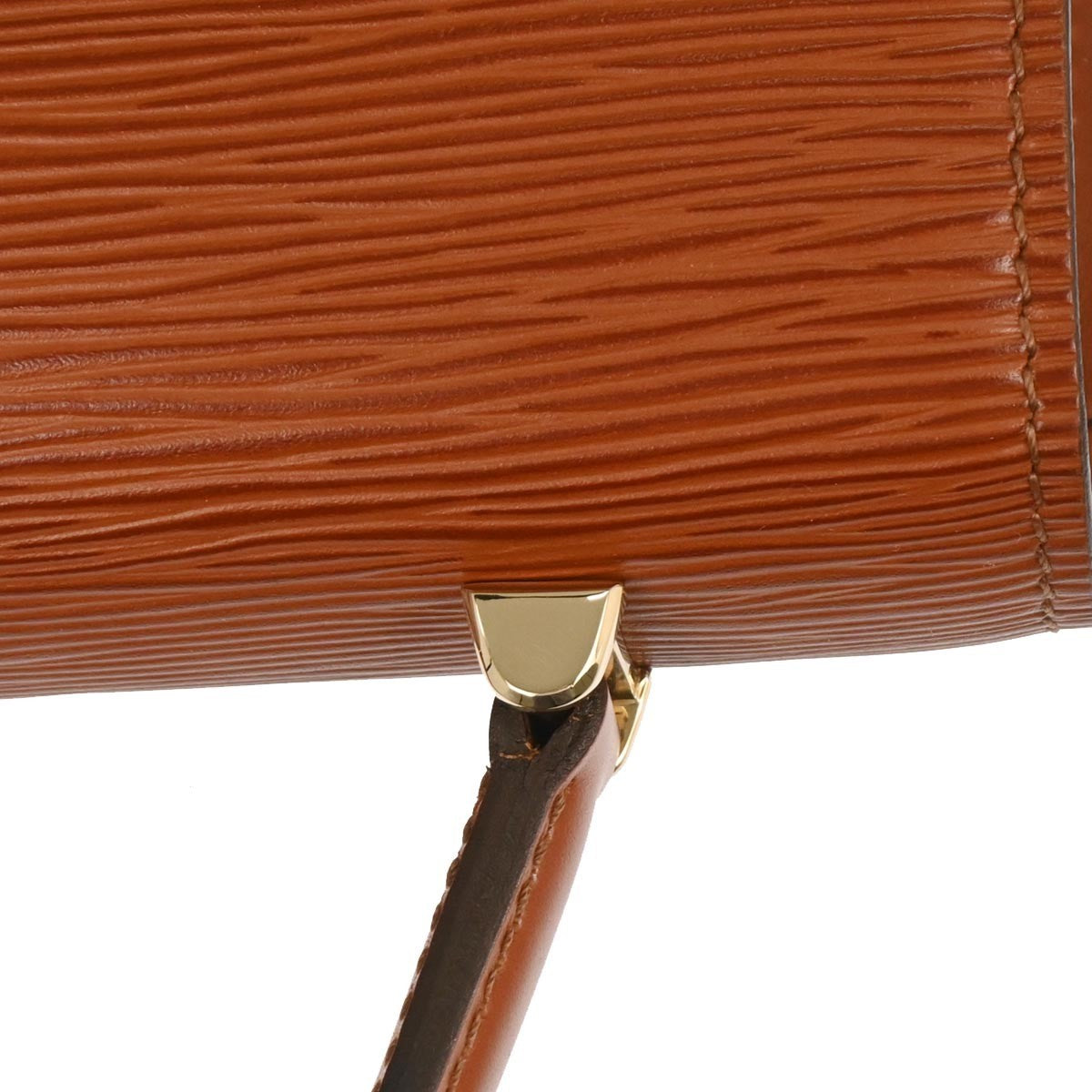 Louis Vuitton Malesherbes Handbag Epi Leather Brown Leather Handbag