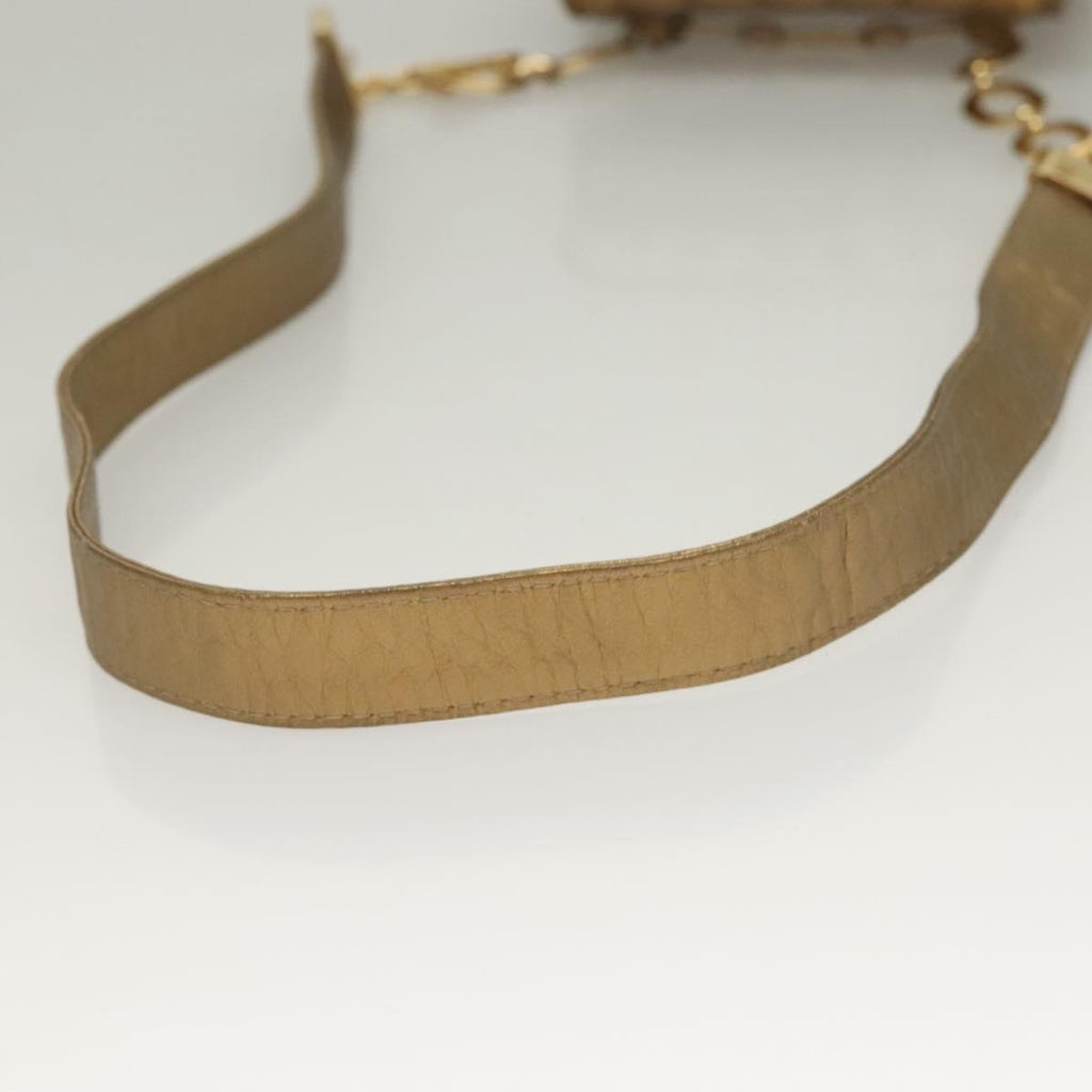 Bottega Veneta Chain Flap Shoulder Bag Leather Gold Leather Shoulder Bag Bag