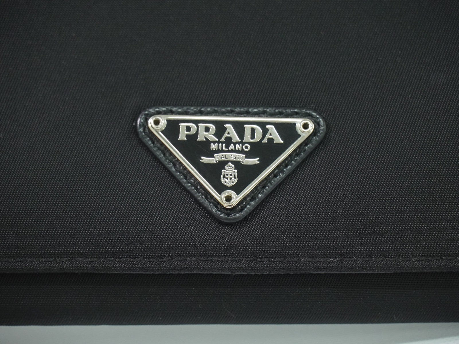 Prada Continental Wallet Tessuto Black Nylon Wallets Accessory