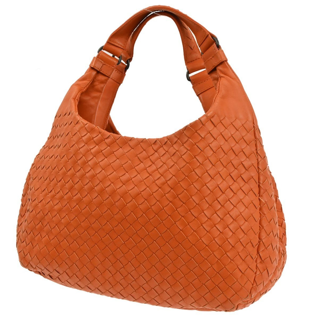 Bottega Veneta Campana Hobo Intrecciato Nappa Orange Leather Tote Bag Bag