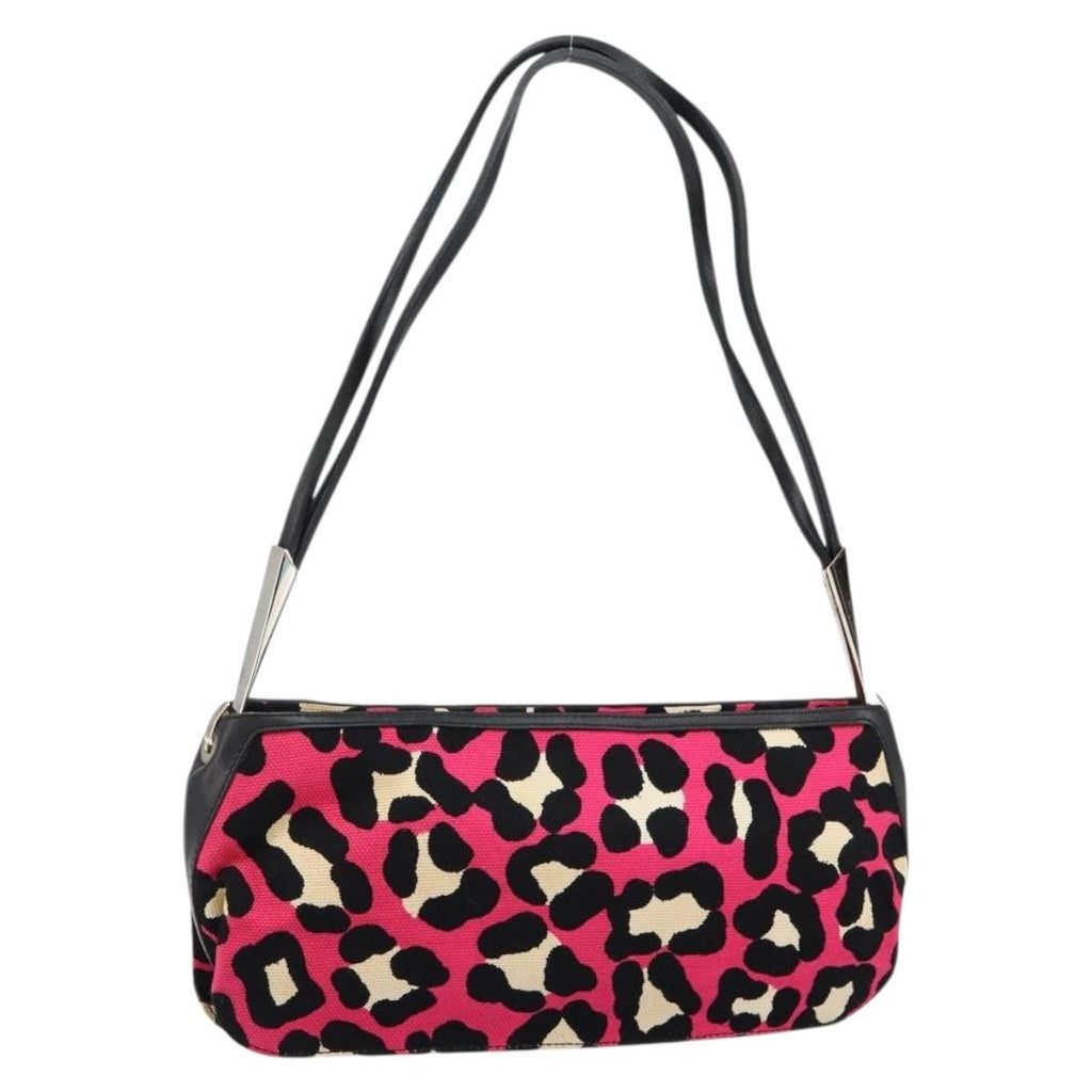 Bottega Veneta Vintage Shoulder Bag Canvas Pink Canvas Shoulder Bag Bag