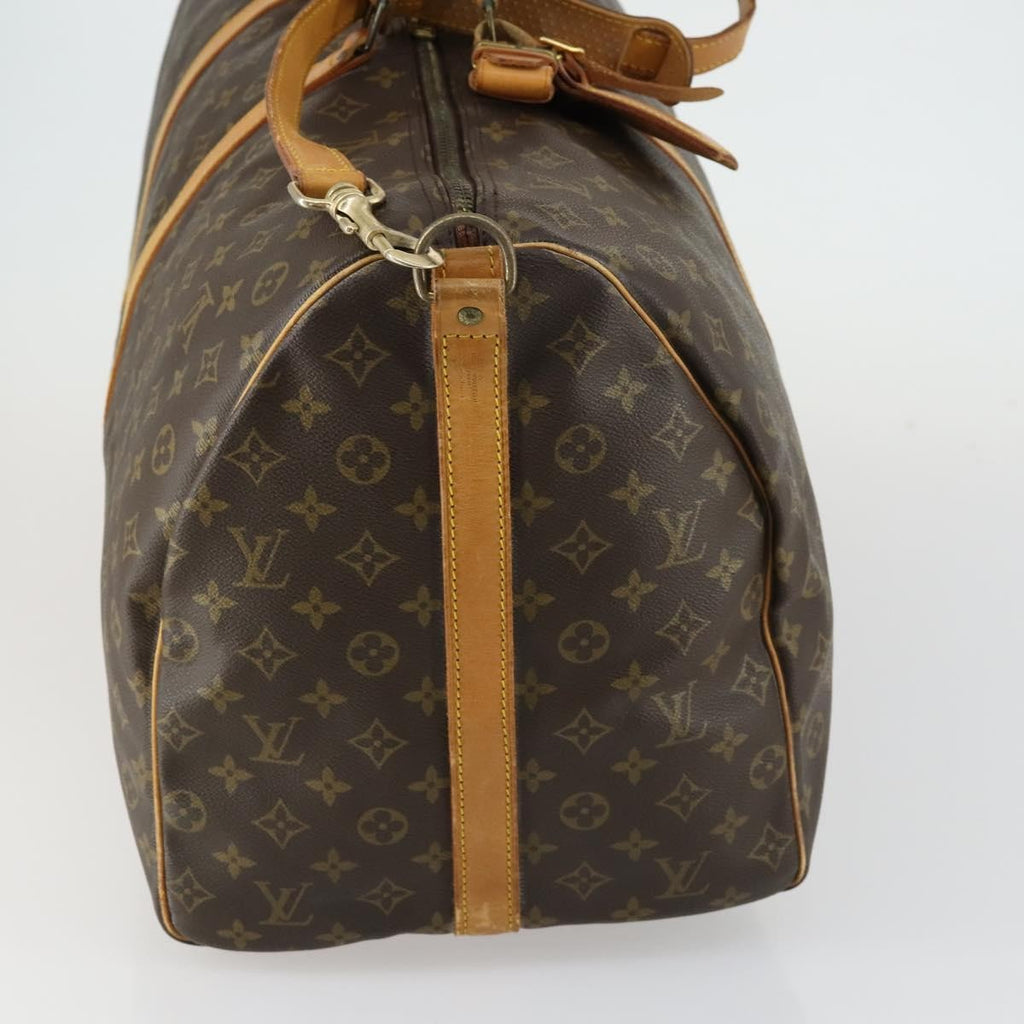 Louis Vuitton Keepall Bandouliere Bag Monogram Canvas Brown Canvas Travel Bag