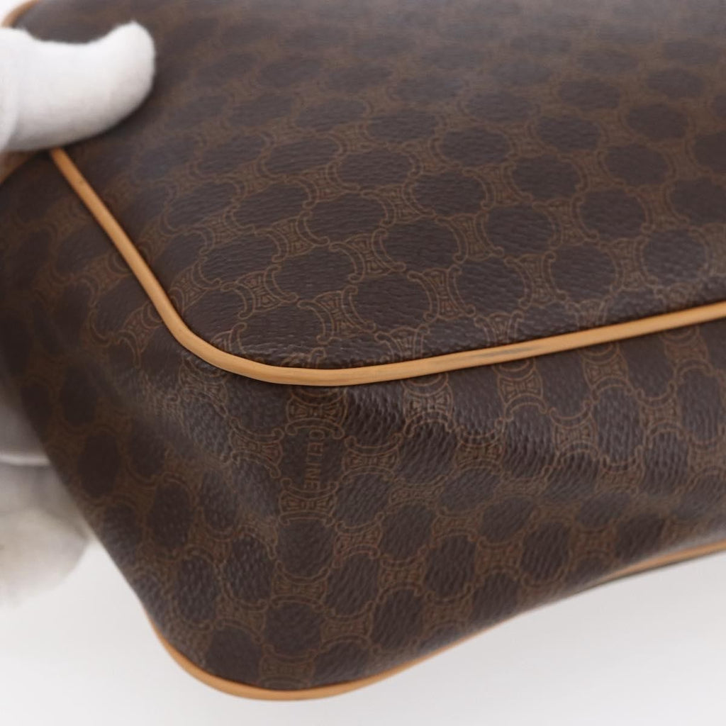 Celine Macadam Shoulder Bag Pvc Leather Brown Pvc Shoulder Bag Bag