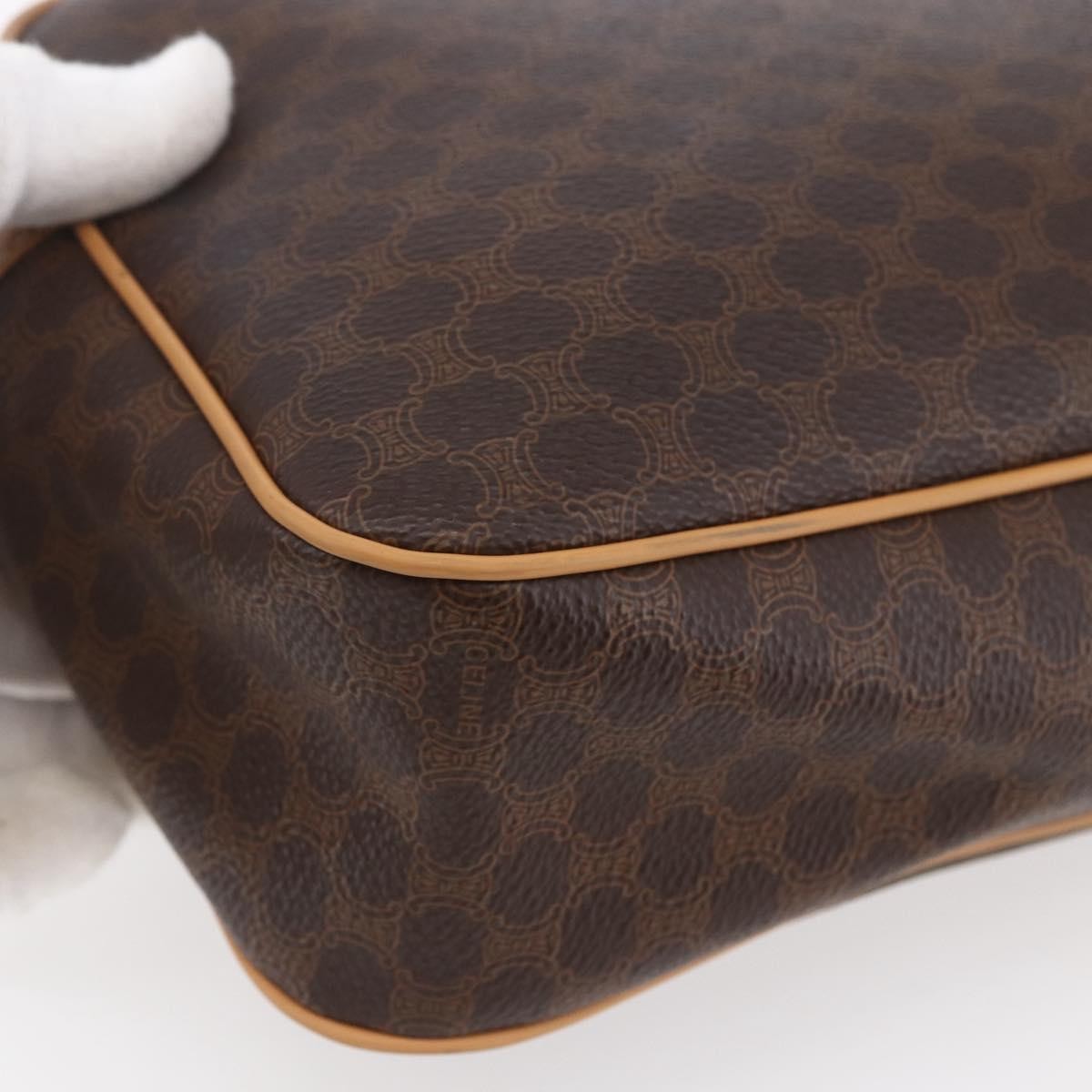 Celine Macadam Shoulder Bag Pvc Leather Brown Pvc Shoulder Bag Bag