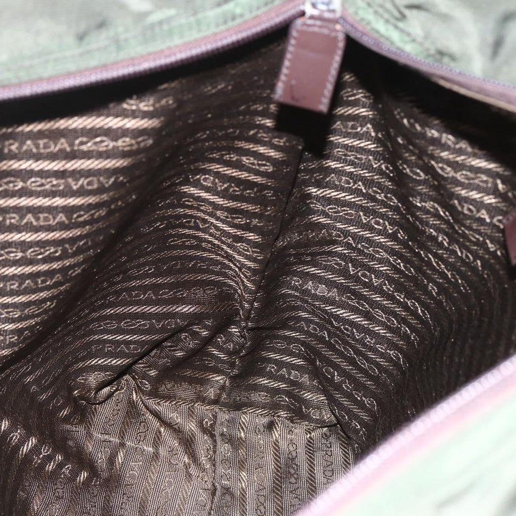 Prada Vintage Zip Tote Tessuto Khaki Nylon Tote Bag Bag