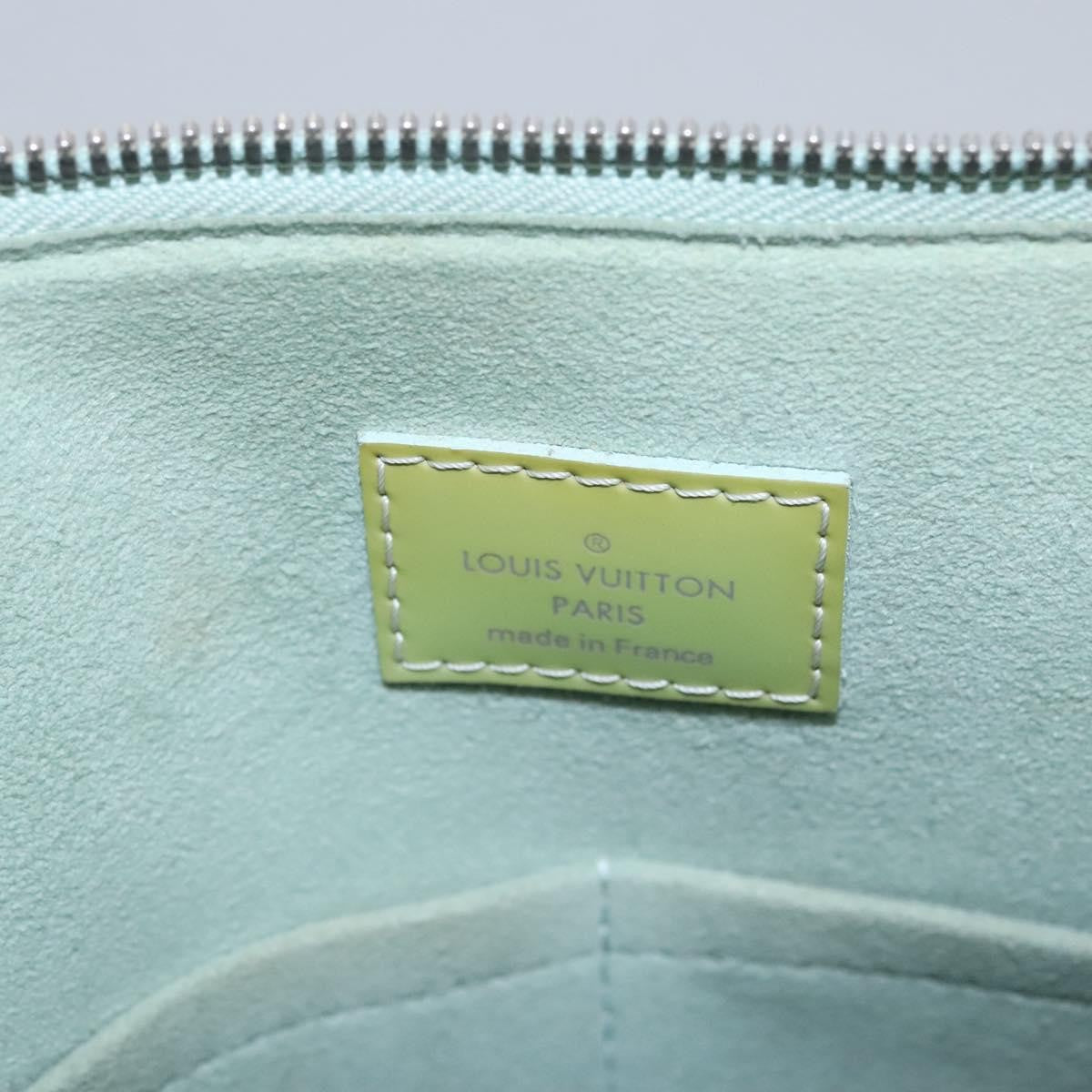 Louis Vuitton Alma Handbag Electric Epi Leather Green Patent_Leather Handbag