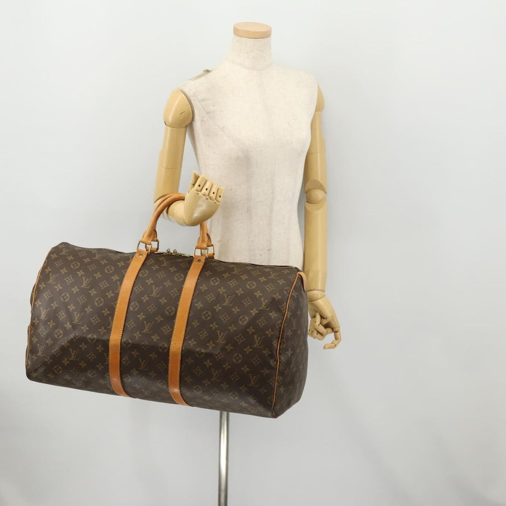 Louis Vuitton Keepall Bag Monogram Canvas Brown Canvas Travel Bag