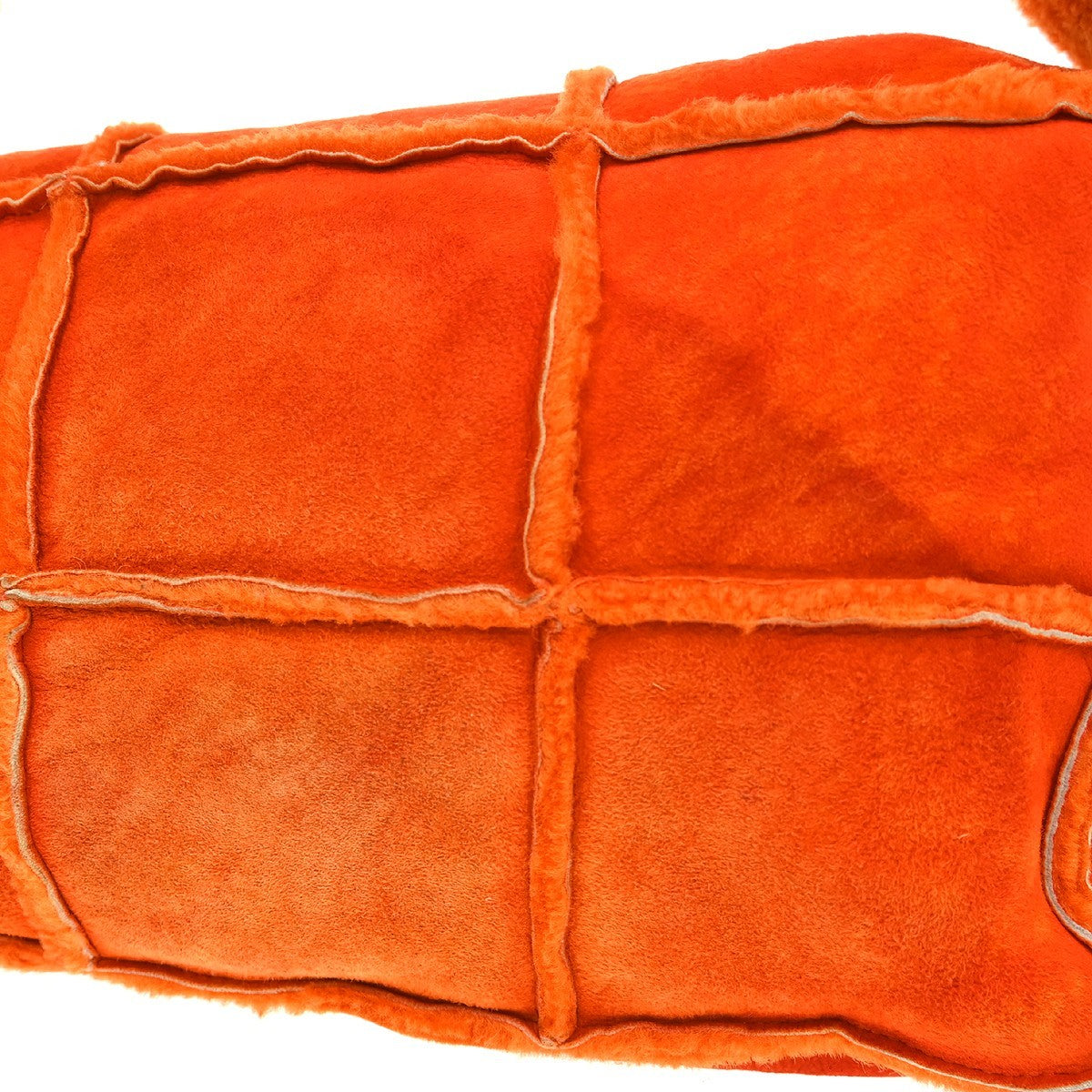 Chanel Flap Shoulder Bag Shearling And Suede Orange Fur Shoulder Bag Bag