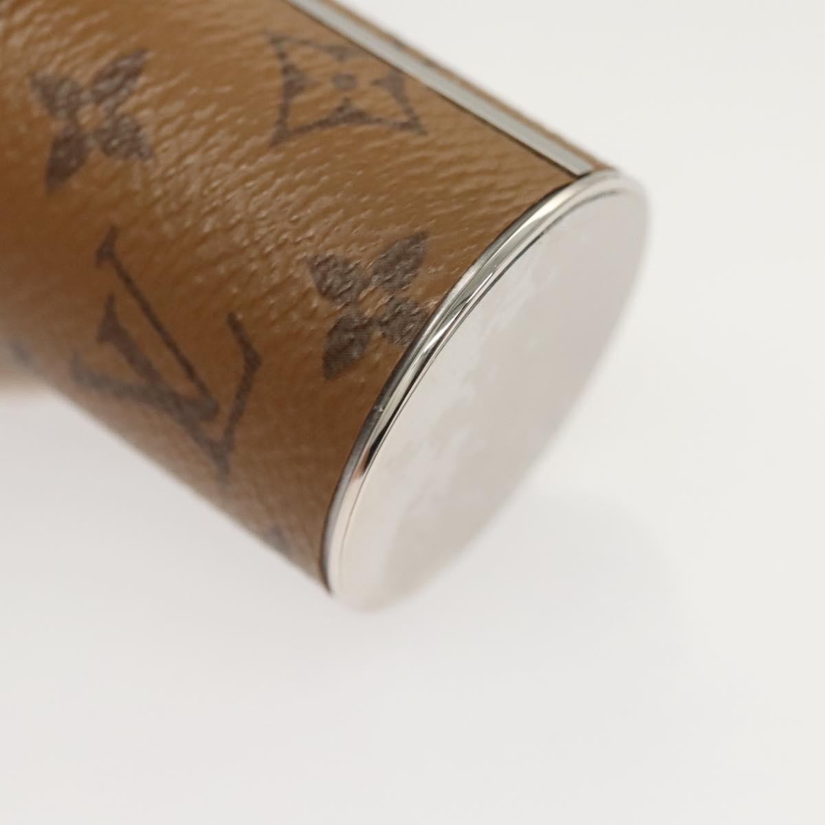 Louis Vuitton Lipstick Case On Chain Reverse Monogram Canvas Brown Canvas Clutche & Pouche Bag