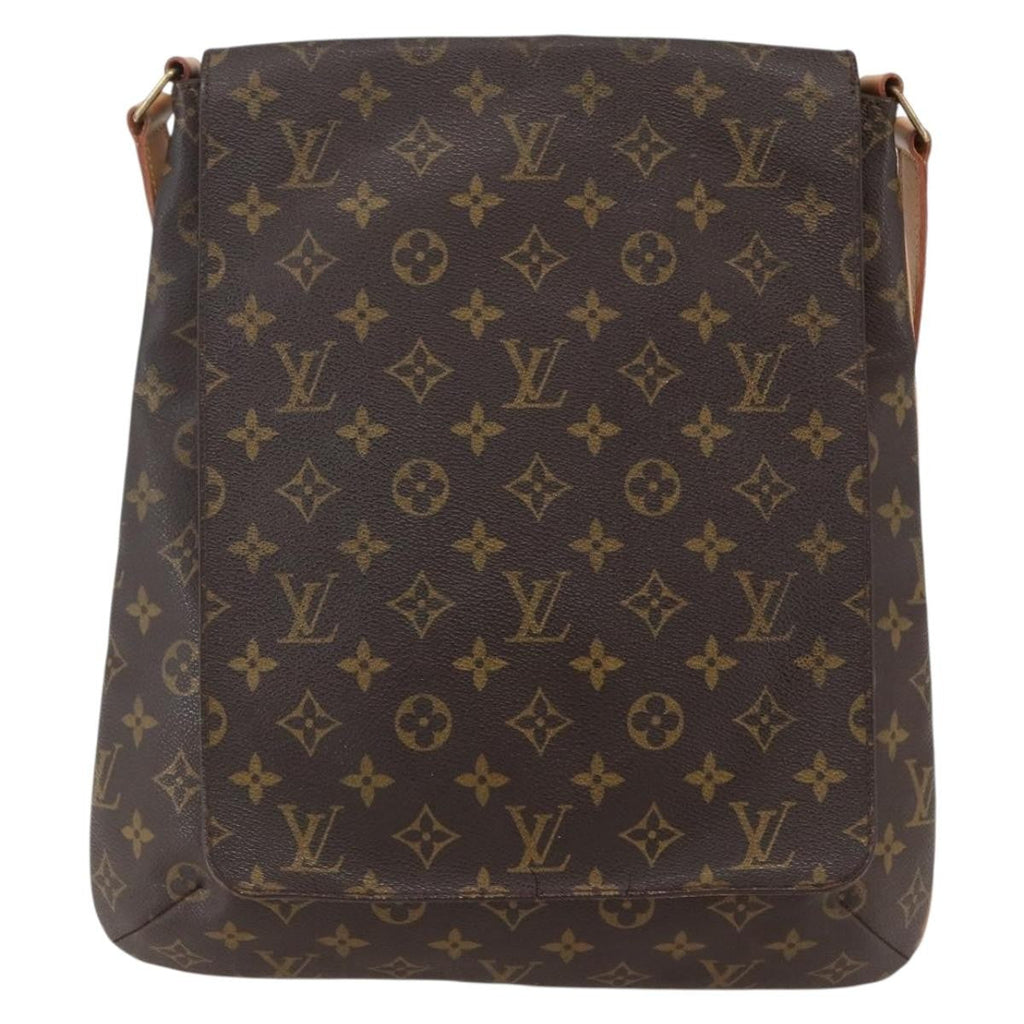 Louis Vuitton Musette Handbag Monogram Canvas Brown Canvas Shoulder Bag