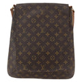 Louis Vuitton Musette Handbag Monogram Canvas Brown Canvas Shoulder Bag