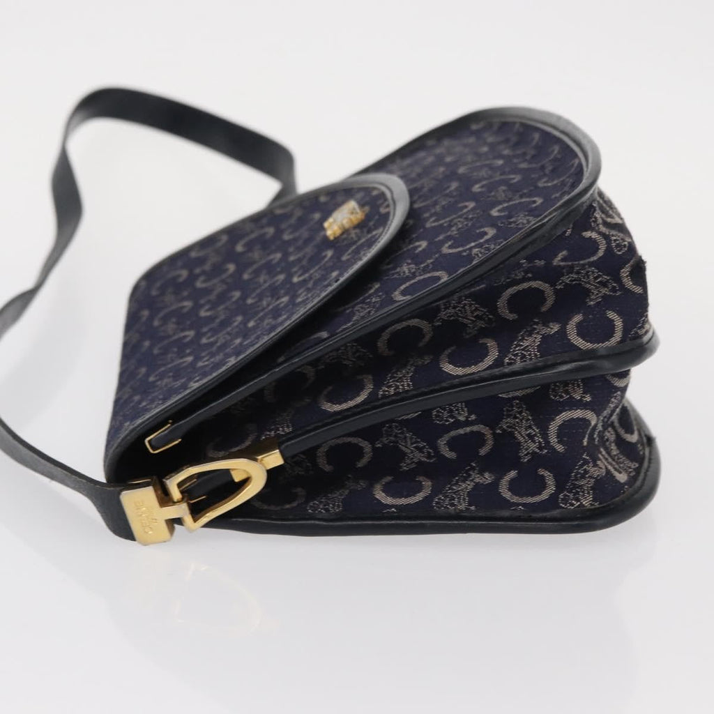 Celine C Sulky Shoulder Bag Canvas Navy Canvas Shoulder Bag Bag